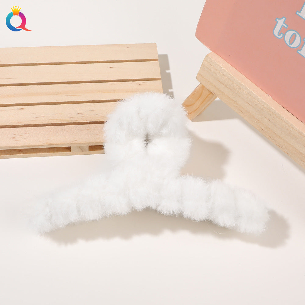 Wholesale Plush Hair Clip Large Size Plush Hair Clip